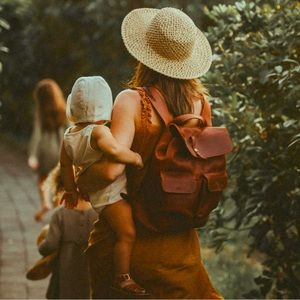 Handcrafted LEATHER BACKPACK in cognac brown Color with LINING